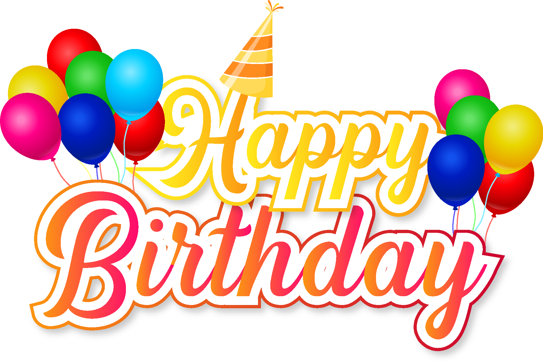 Creative Happy Birthday Logo Vector Logo